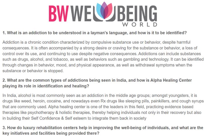 bw well being world publication